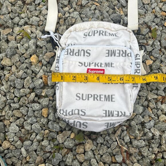 Vintage Supreme 3M Repeat Shoulder Bag White FW16 Y2k Streetwear - Picture 6 of 6